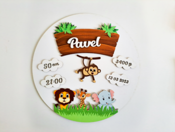 Placuta decorativa personalizata model jungle