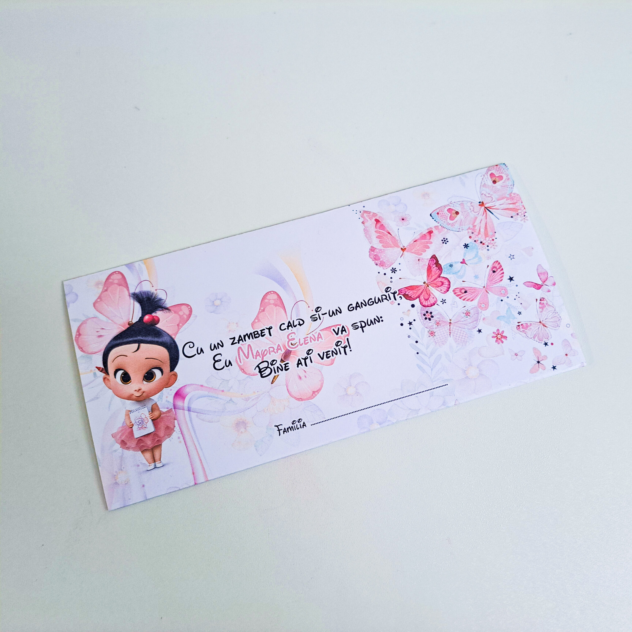 Table card plic de bani cartonat pink bear shop