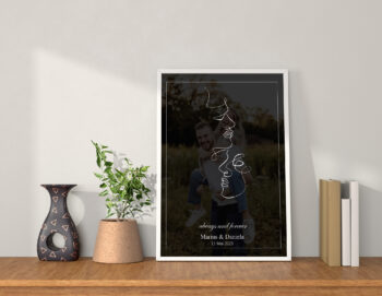 Rama foto personalizata - model abstract cu fotografie semitransparenta (m4)
