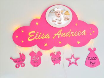 Lampa de veghe personalizata - Model norisor - aprindere led - cu fotografie