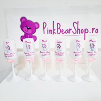 Pahar personalizat cu numele bebelusului pentru botez