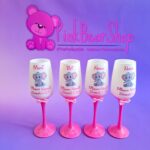 Pahar personalizat cu numele bebelusului pentru botez