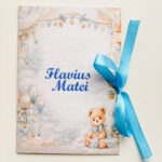 Invitație Botez Băiețel „Ursulețul cu Baloane Albastre”